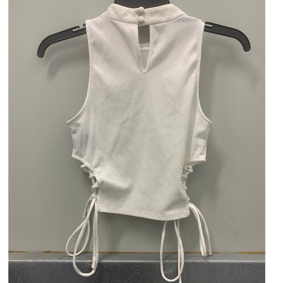 NBD White Eyal Top Chic, Side Tie Top - Picture 5 of 6